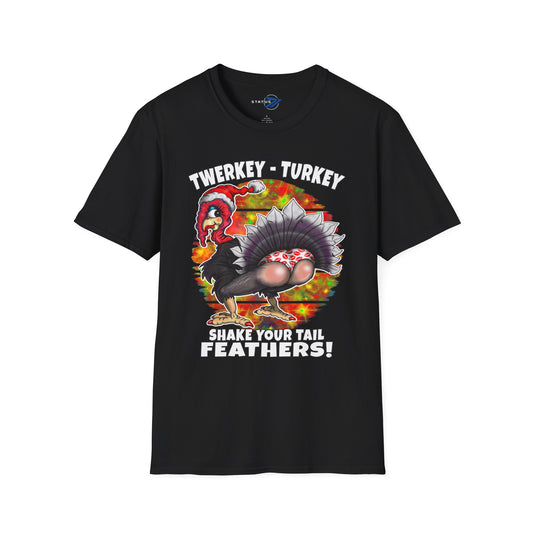 Funny Christmas Twerking Turkey T-Shirt — Holiday Party Tee