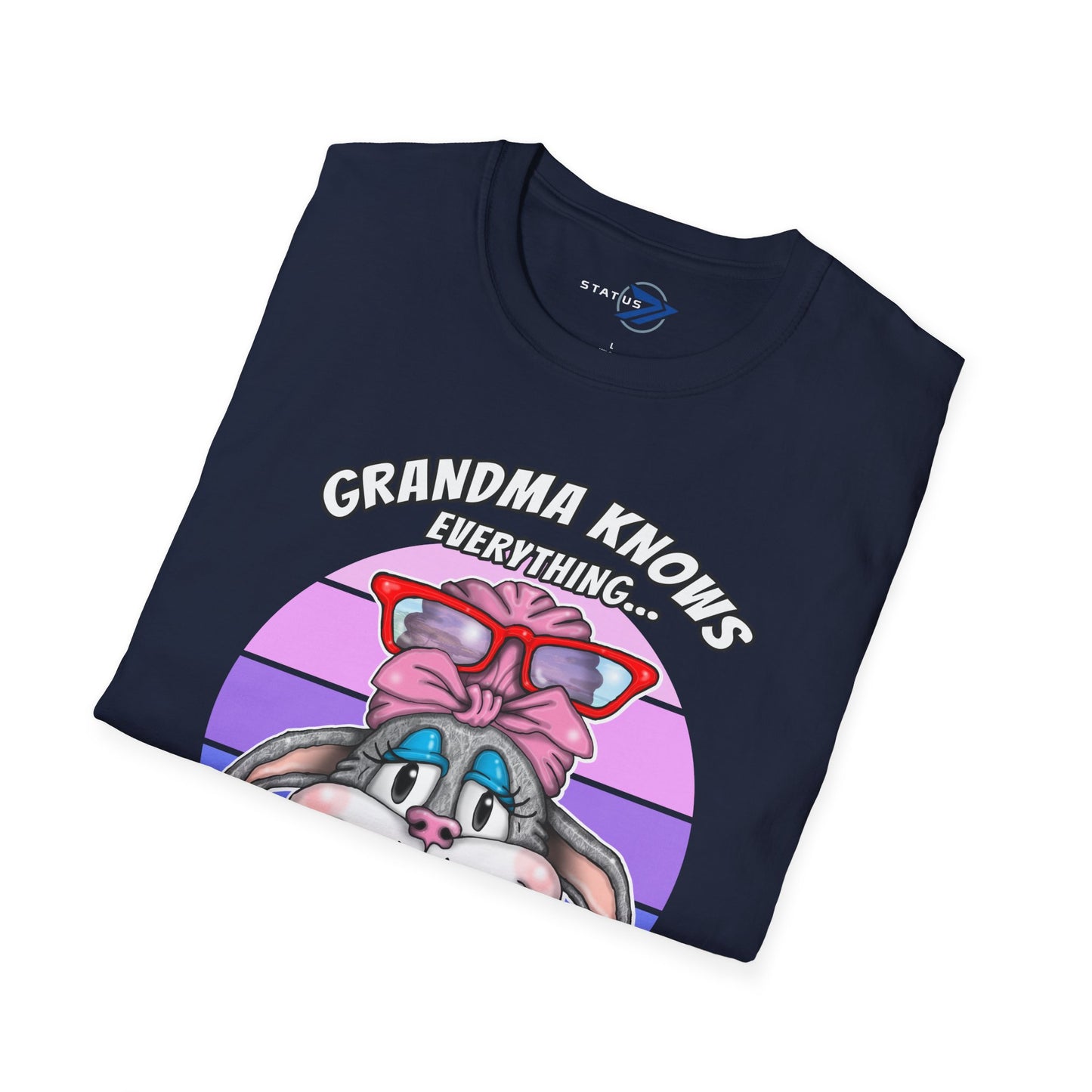 Grandma Knows Everything T-Shirt — Cute Bunny 'Now Where's My Glasses?' Gift