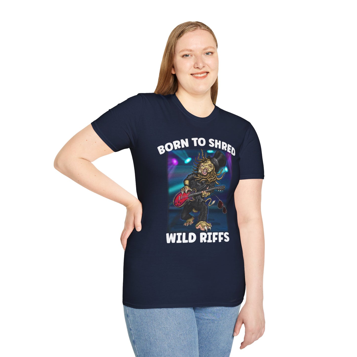 Born to Shred Guitar T-Shirt — Wild Riffs Rock Tee