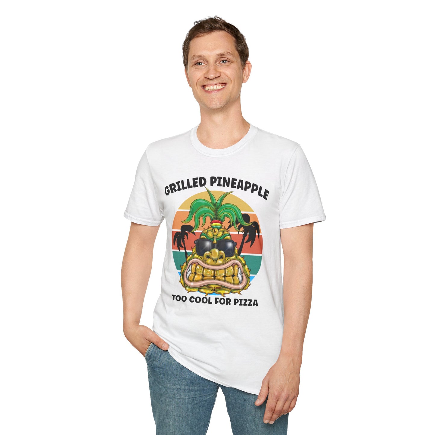 Grilled Pineapple T-Shirt — Retro Tropical Pizza Vibes