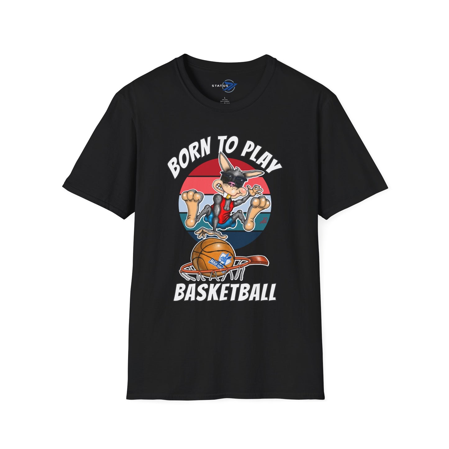 Born to Play Basketball T-Shirt — Retro Cartoon Basketball Tee