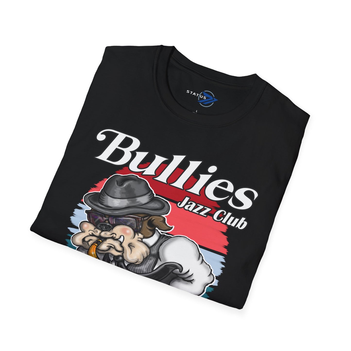 Bullies Jazz Club T-Shirt — "Guest Star Charlie Barker" Vintage Bull Dog Sax Player Tee