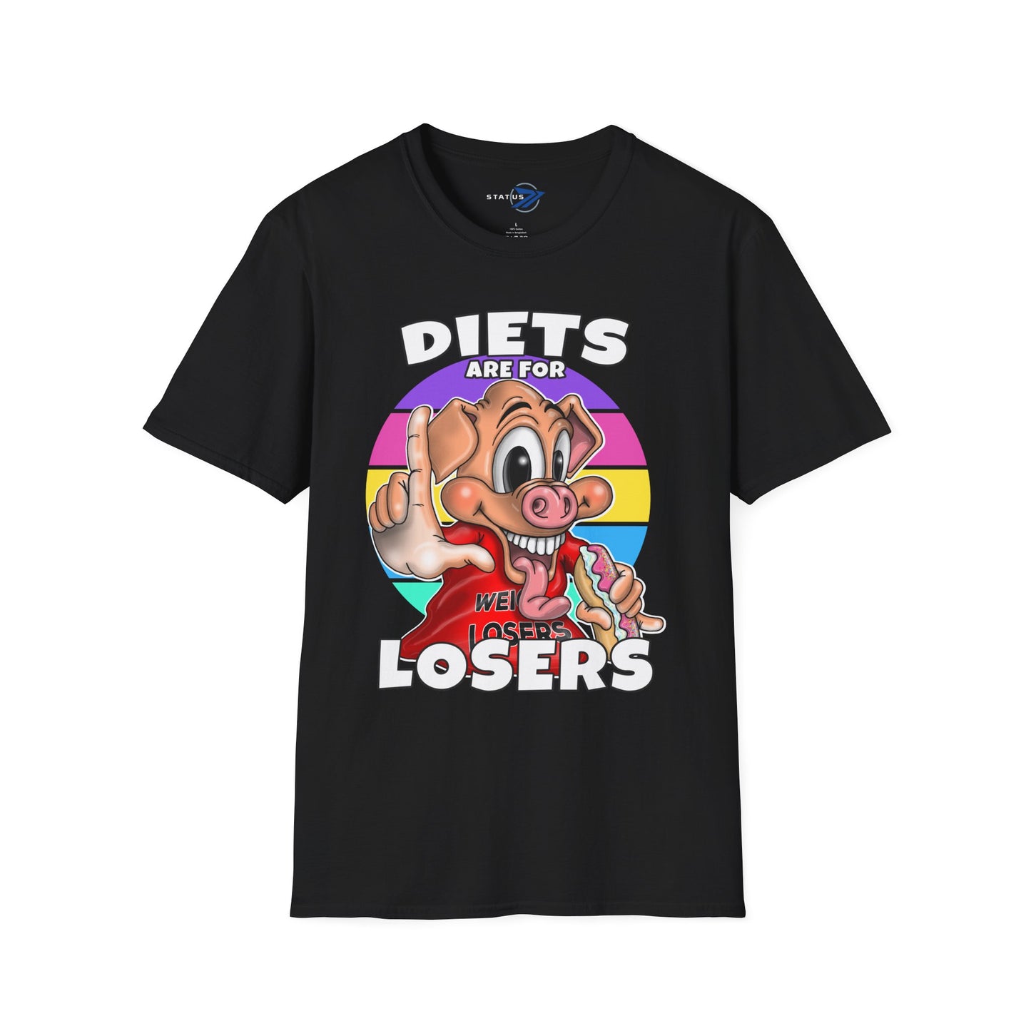 Diets Are For Losers Pig Graphic T-Shirt