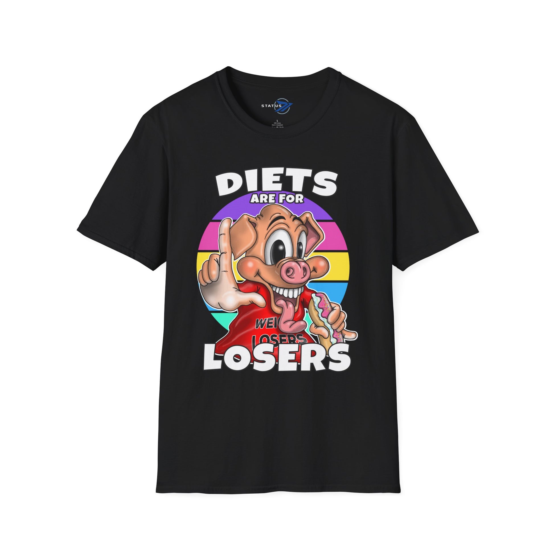 Diets Are For Losers Pig Graphic T-Shirt