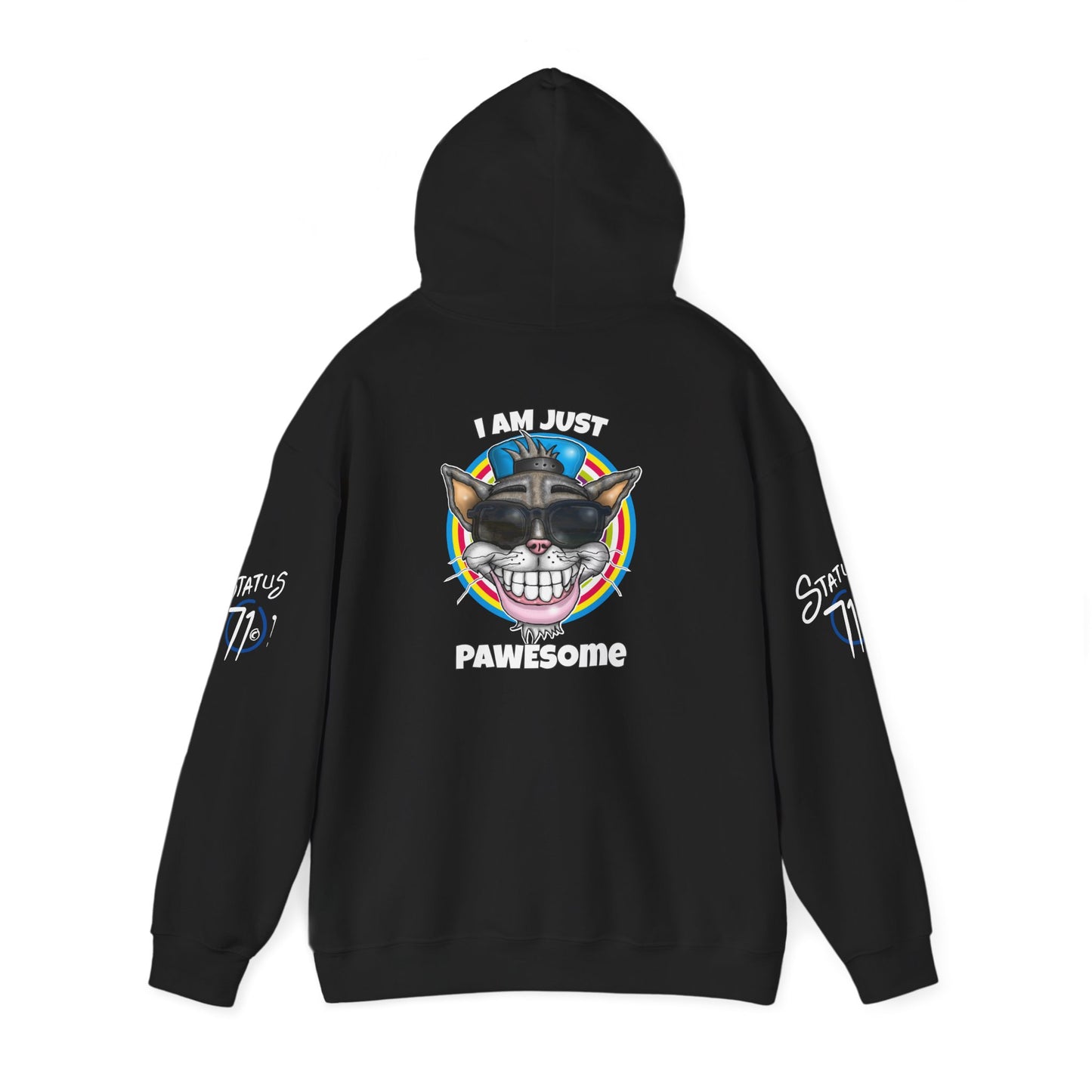 Funny 'I Am Just Pawesome' Cat Hoodie