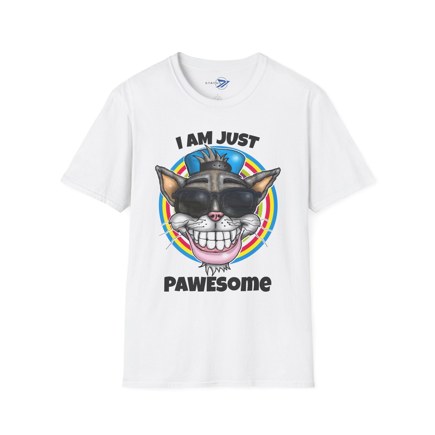I Am Just PAWESOME Cat Graphic T-Shirt