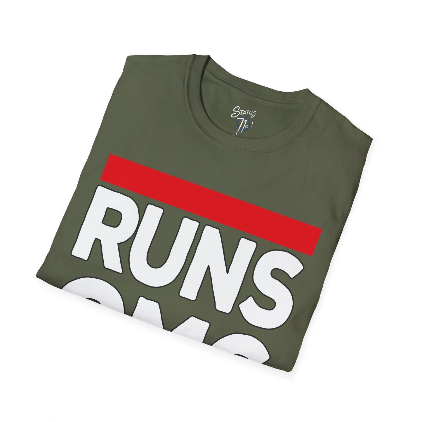 RUNS OMG Old Skool Rap Joke Tee — Vintage Hip Hop Graphic T-Shirt