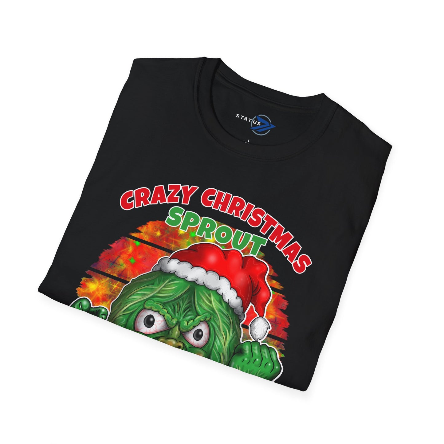Crazy Christmas Sprout T-Shirt — “Don't Be a Hater!” Holiday Veggie Graphic Tee
