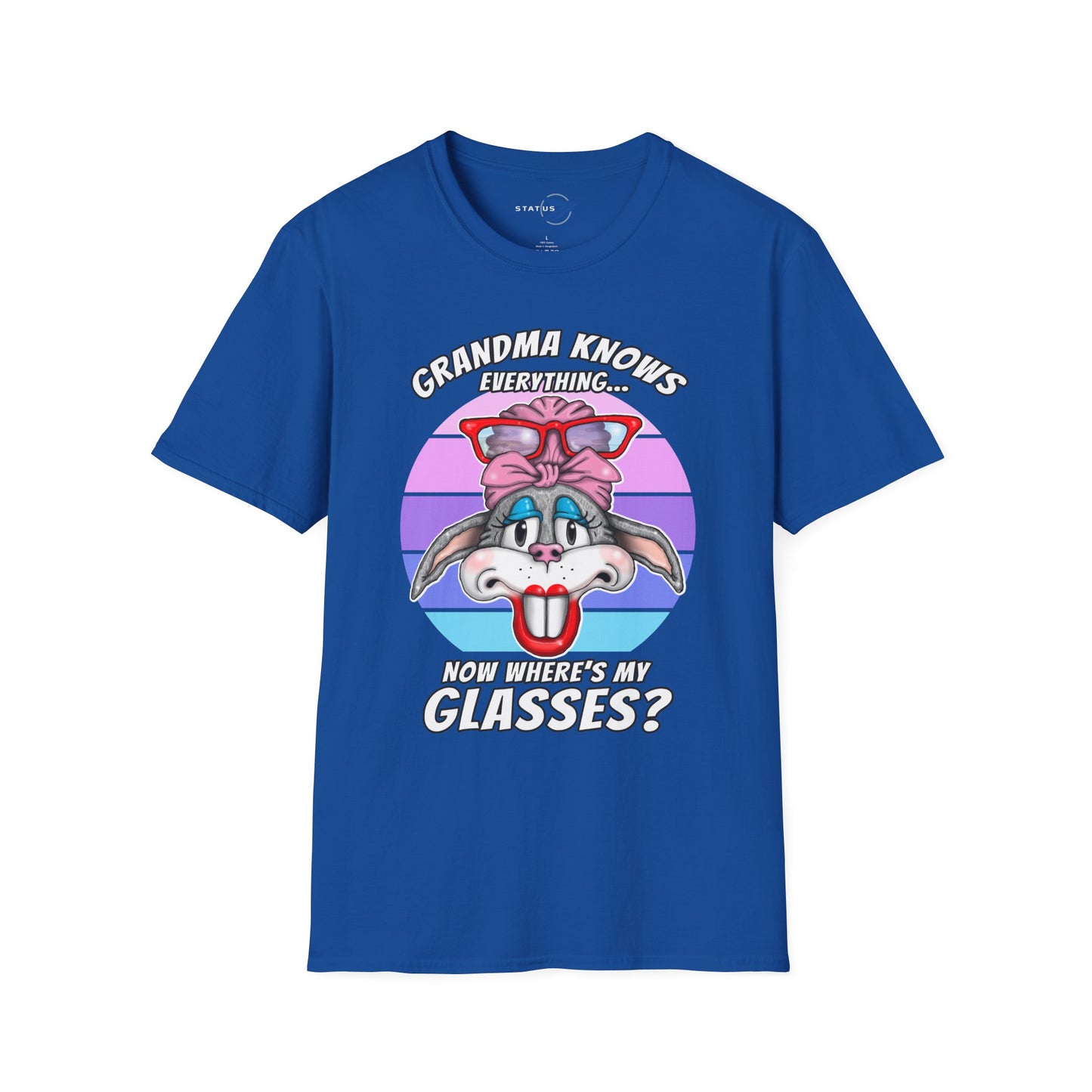 Grandma Knows Everything T-Shirt — Cute Bunny 'Now Where's My Glasses?' Gift