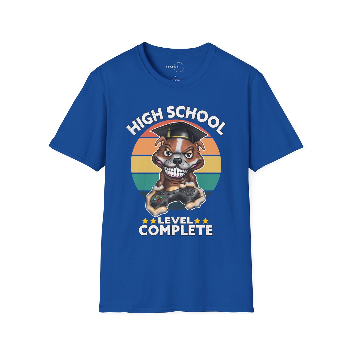 High School Level Complete T-Shirt — Graduation Pit Bull Gamer Tee