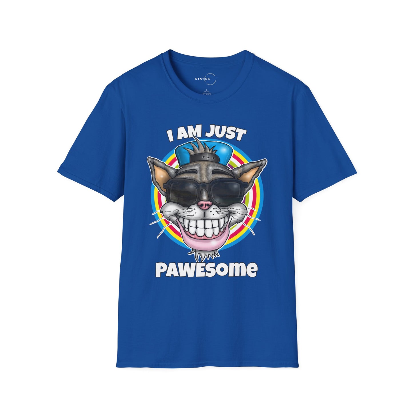 I Am Just PAWESOME Cat Graphic T-Shirt
