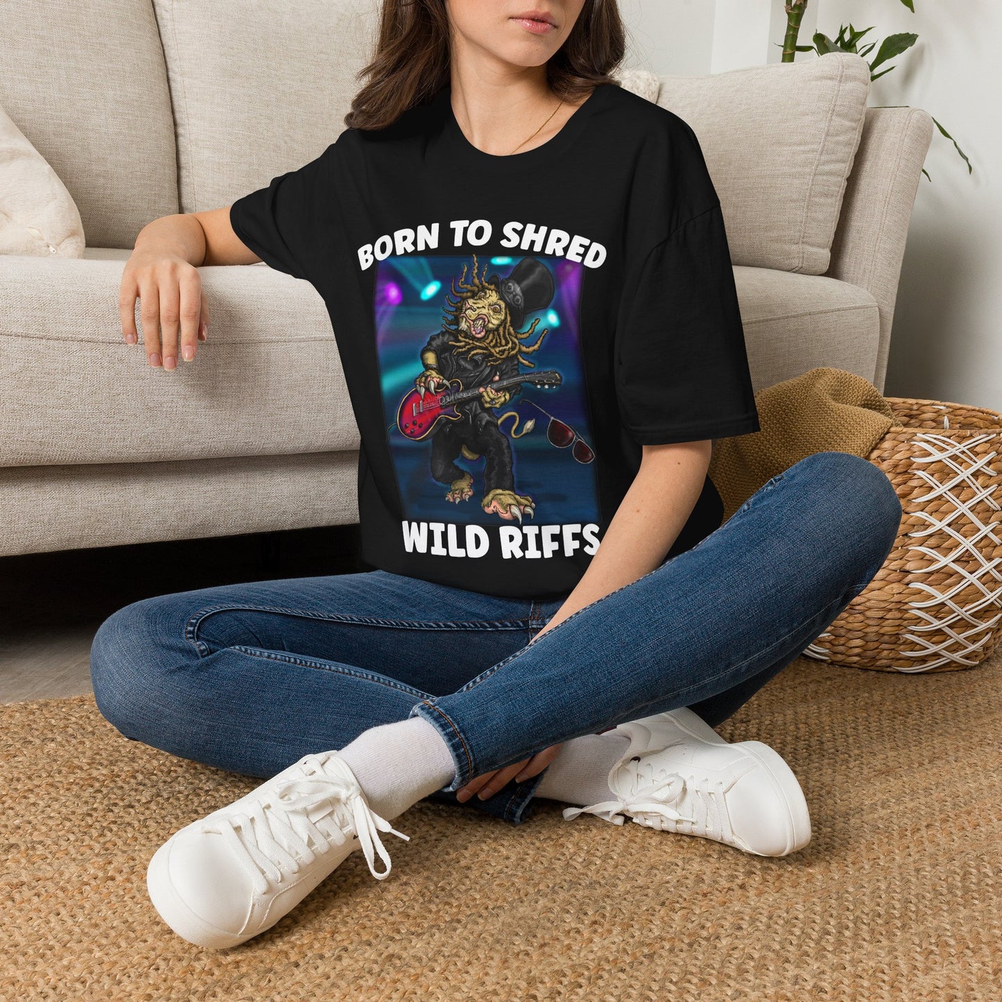 Born to Shred Guitar T-Shirt — Wild Riffs Rock Tee