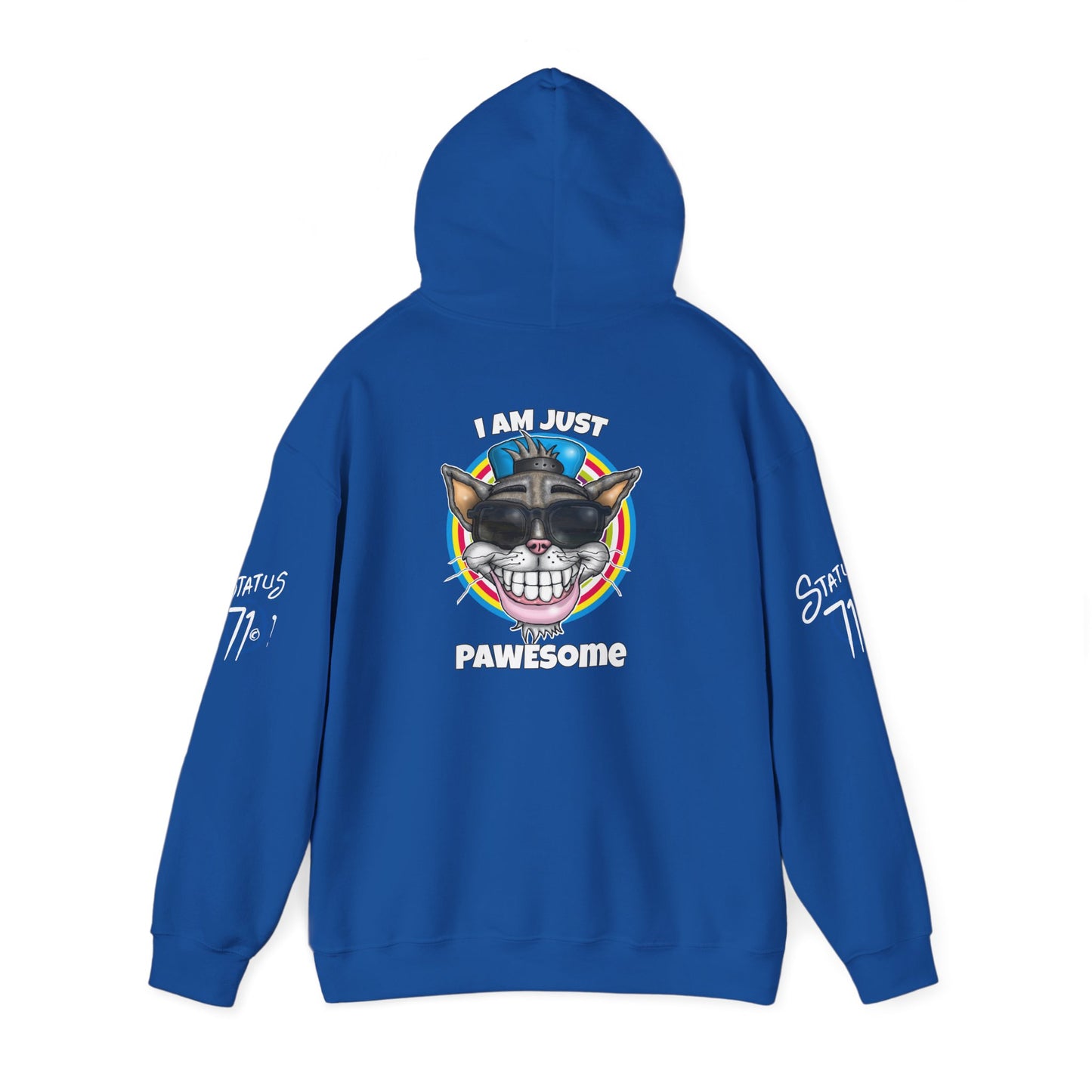 Funny 'I Am Just Pawesome' Cat Hoodie