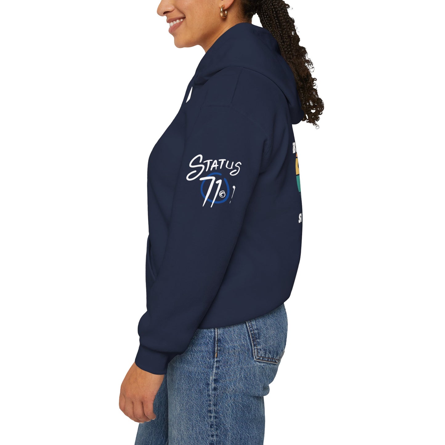 Funny 'Gym Bunny' Hoodie — Bunny Biceps & Carrot Bronzer Design