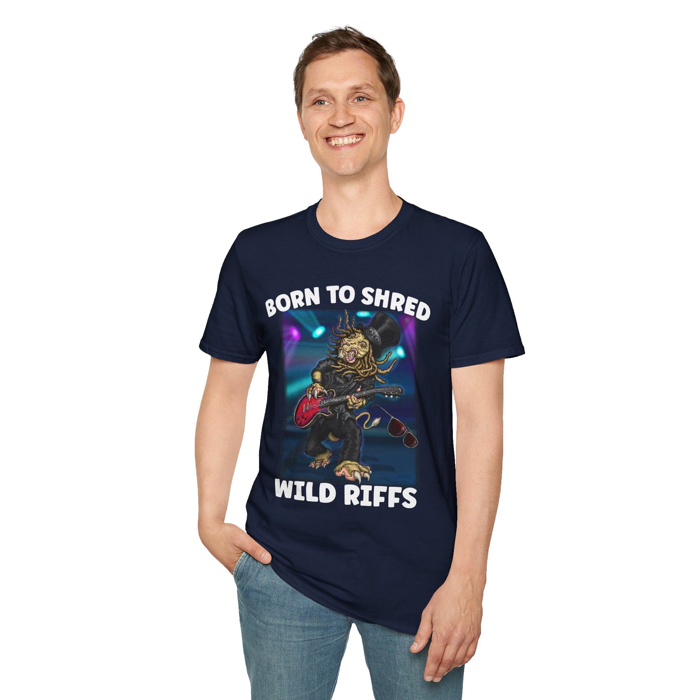 Born to Shred Guitar T-Shirt — Wild Riffs Rock Tee
