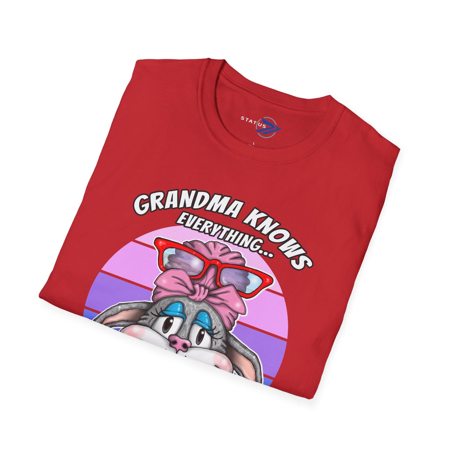 Grandma Knows Everything T-Shirt — Cute Bunny 'Now Where's My Glasses?' Gift