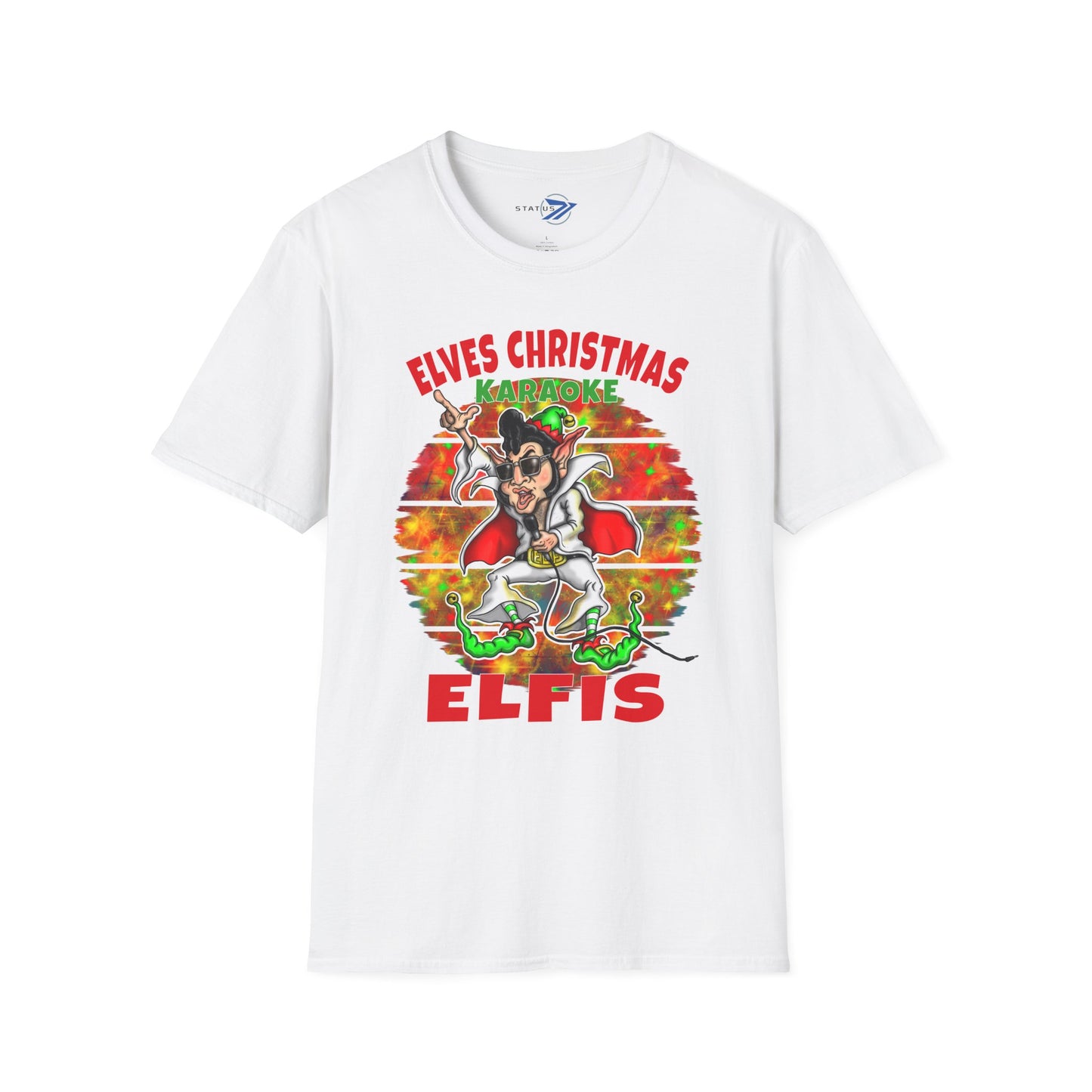 Elfis Christmas T-Shirt — 'Elves Christmas Karaoke' Retro Holiday Tee