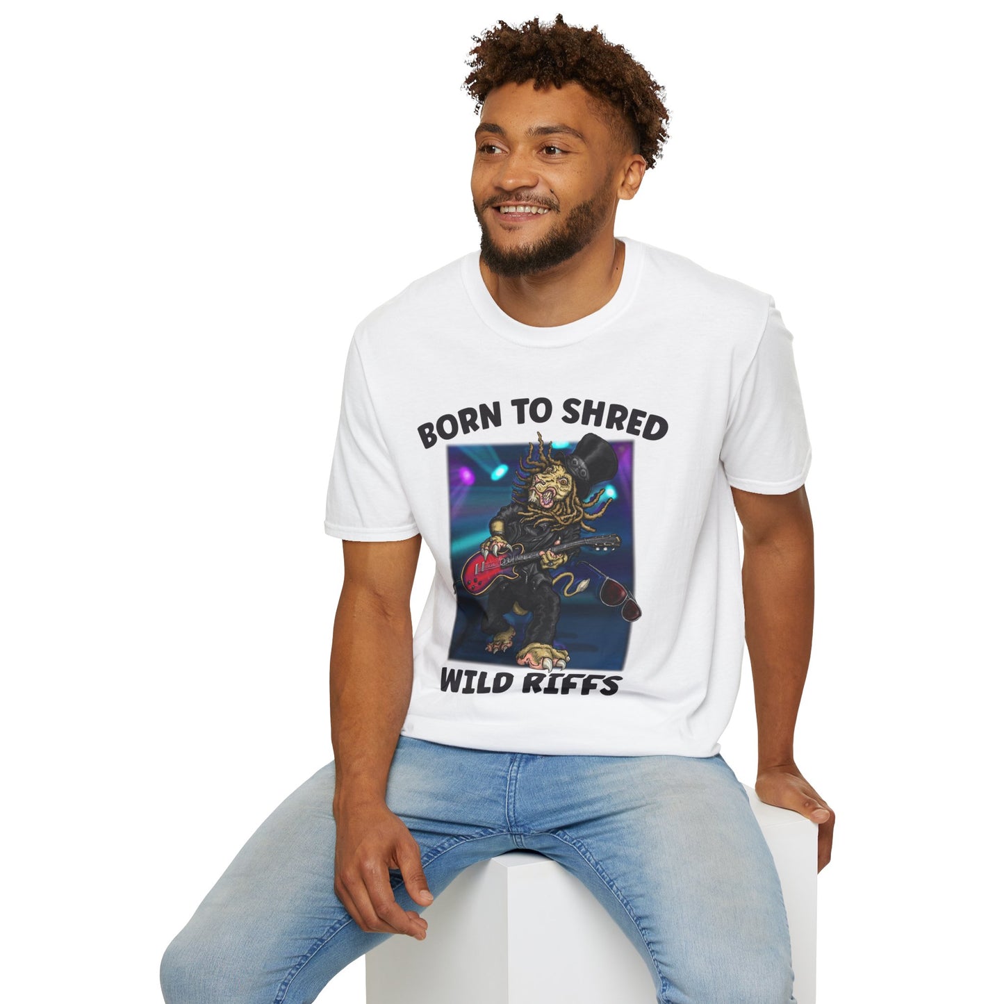 Born to Shred Guitar T-Shirt — Wild Riffs Rock Tee