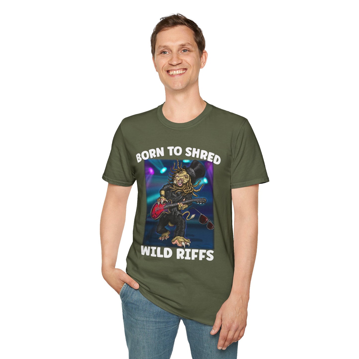 Born to Shred Guitar T-Shirt — Wild Riffs Rock Tee