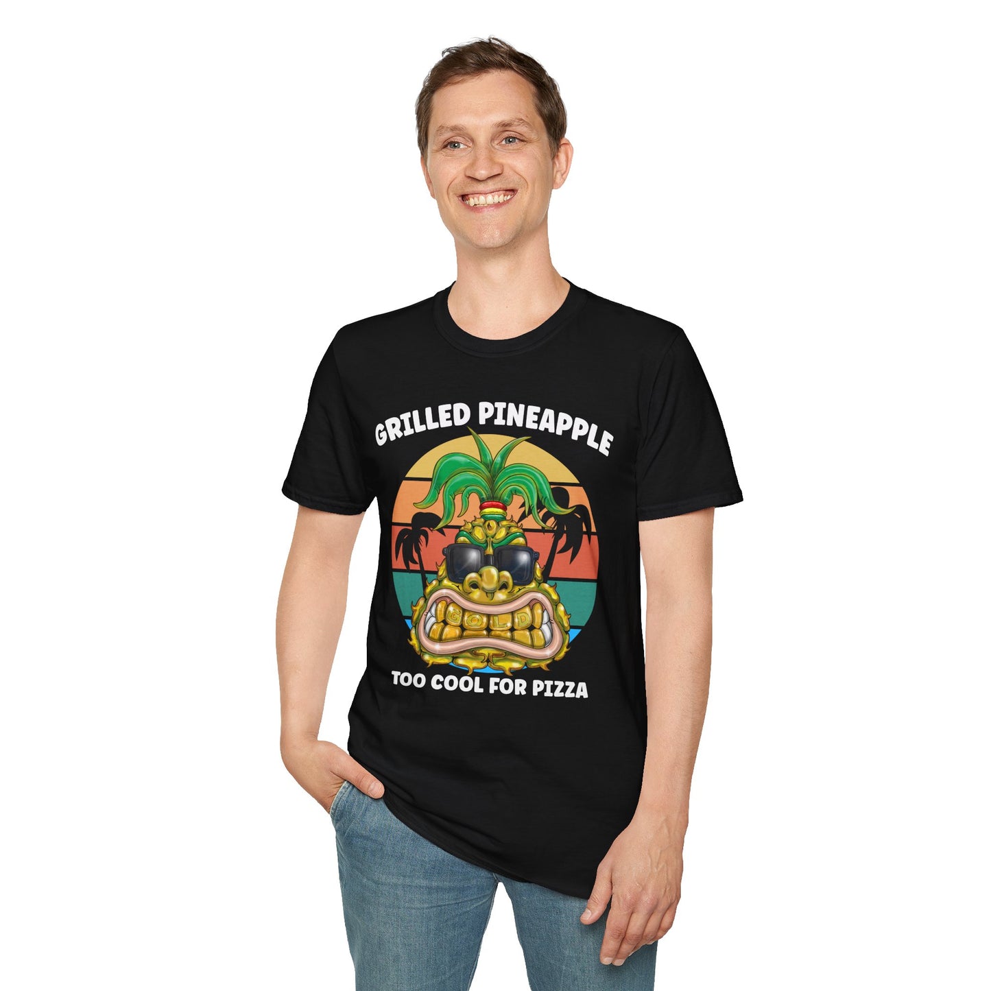 Grilled Pineapple T-Shirt — Retro Tropical Pizza Vibes