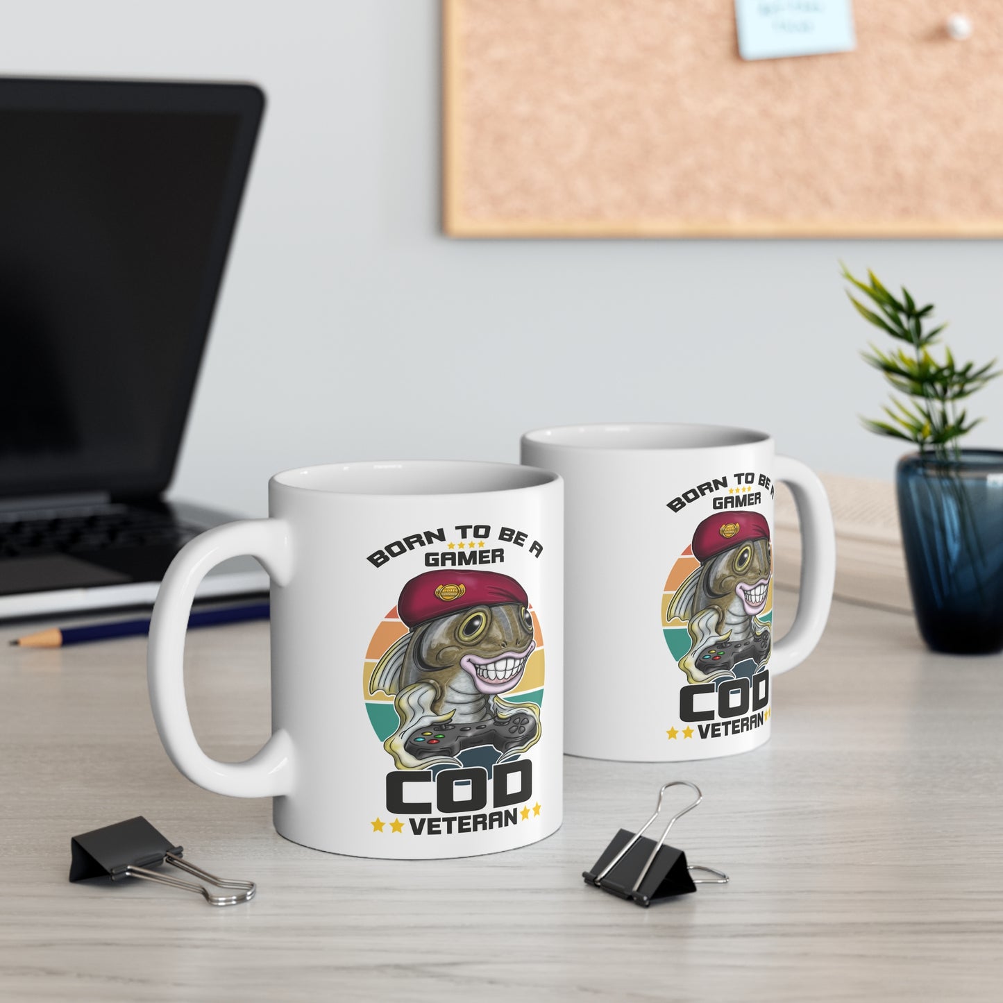 Gamer Mug - "Born to Be a Gamer" COD Veteran Ceramic Coffee Mug