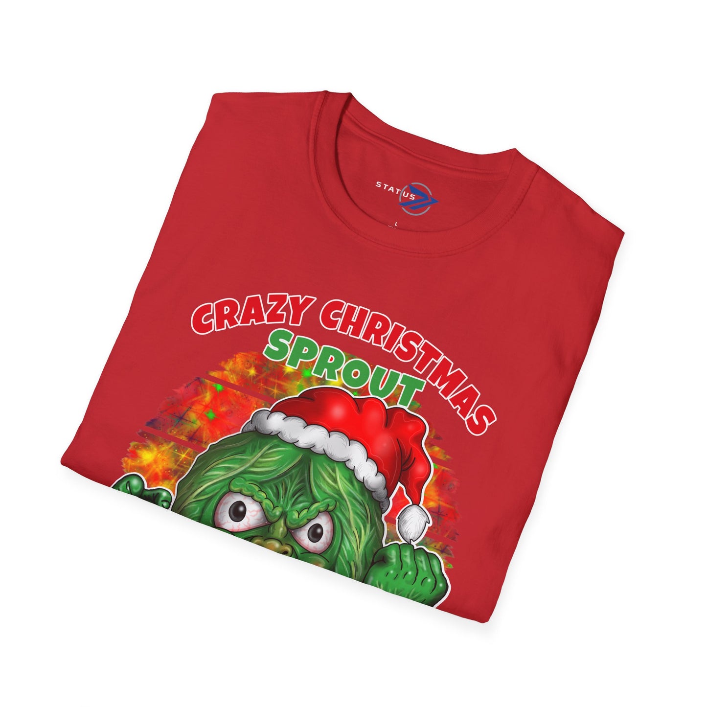 Crazy Christmas Sprout T-Shirt — “Don't Be a Hater!” Holiday Veggie Graphic Tee