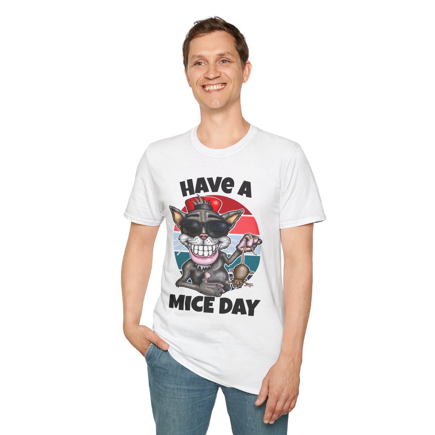 Have a Mice Day Cat Graphic T-Shirt