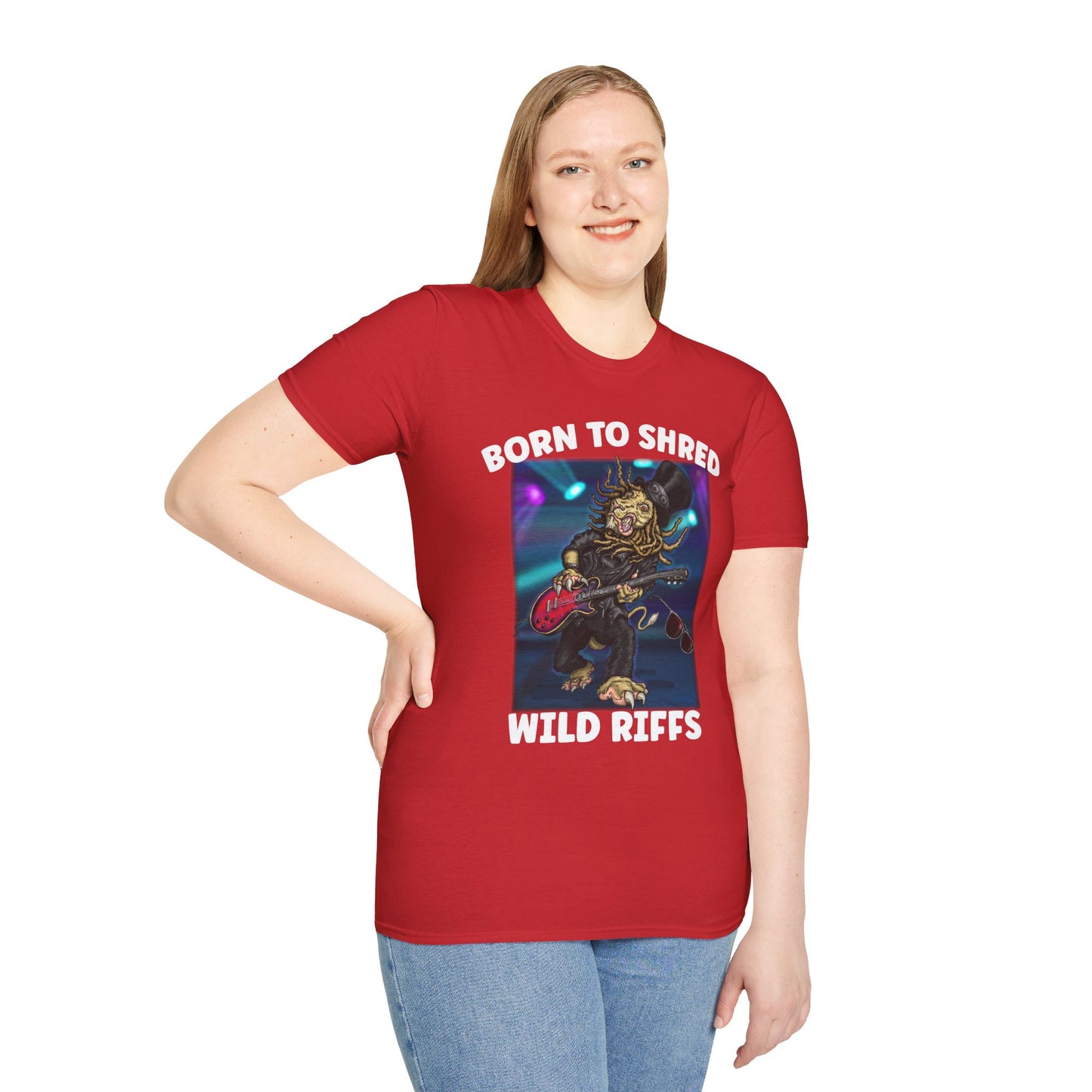 Born to Shred Guitar T-Shirt — Wild Riffs Rock Tee