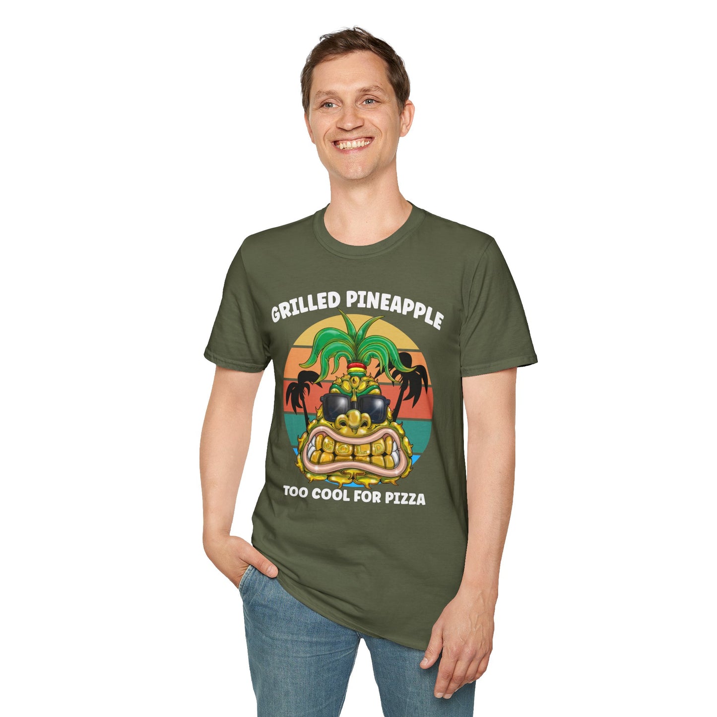 Grilled Pineapple T-Shirt — Retro Tropical Pizza Vibes