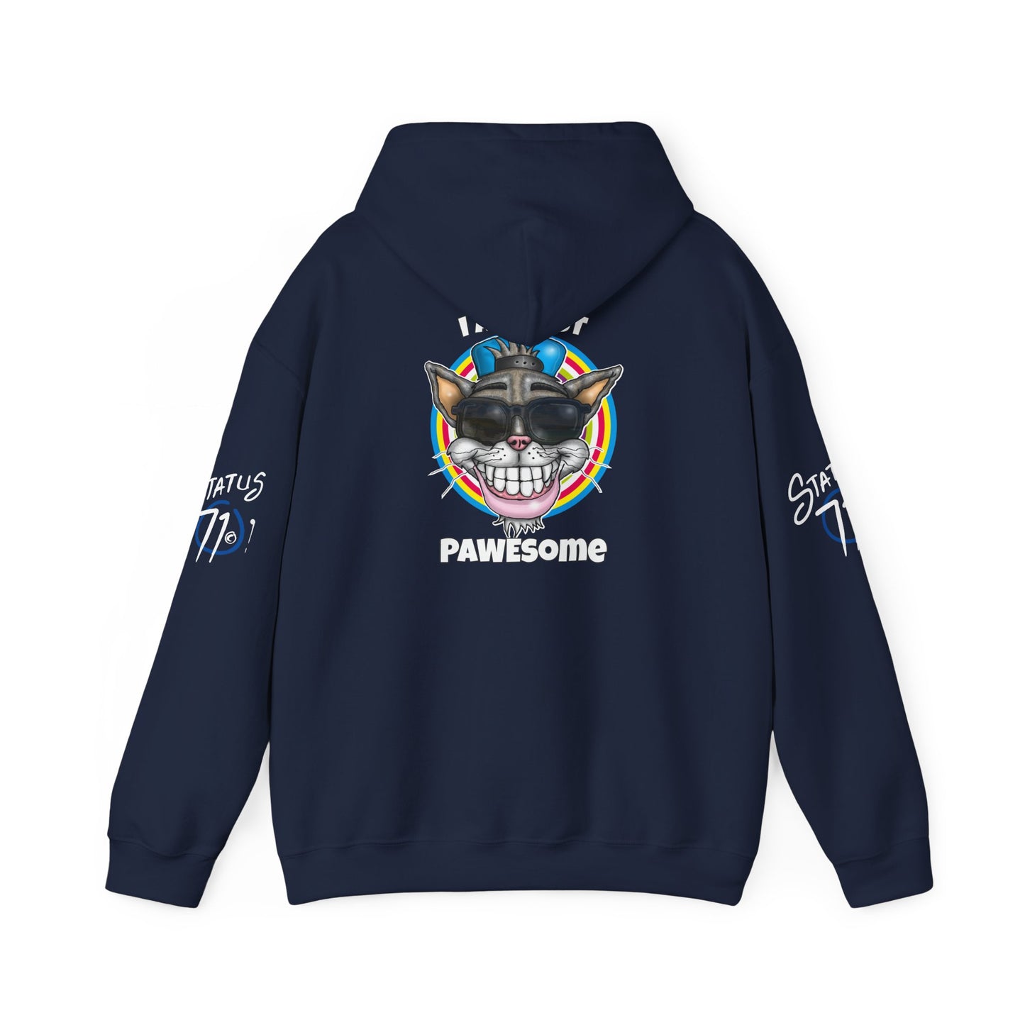 Funny 'I Am Just Pawesome' Cat Hoodie