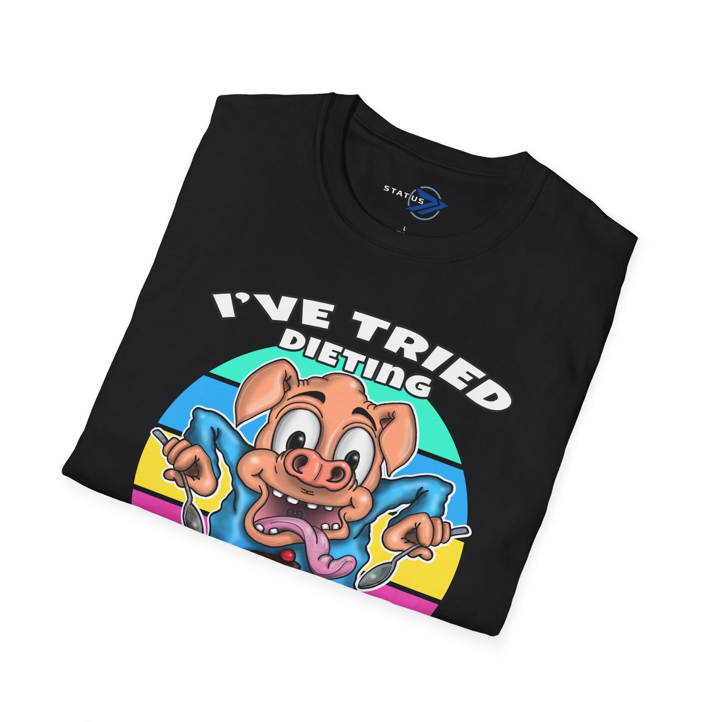 T-Shirt — "I've Tried Dieting But I'm Just a Desserter" Funny Pig Dessert Graphic Tee