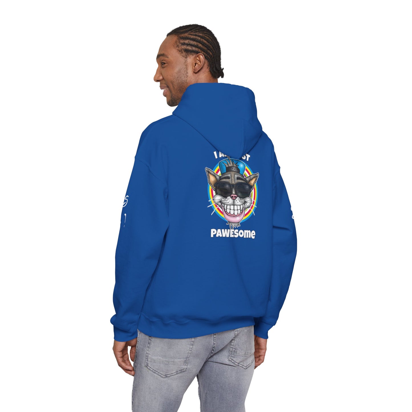 Funny 'I Am Just Pawesome' Cat Hoodie