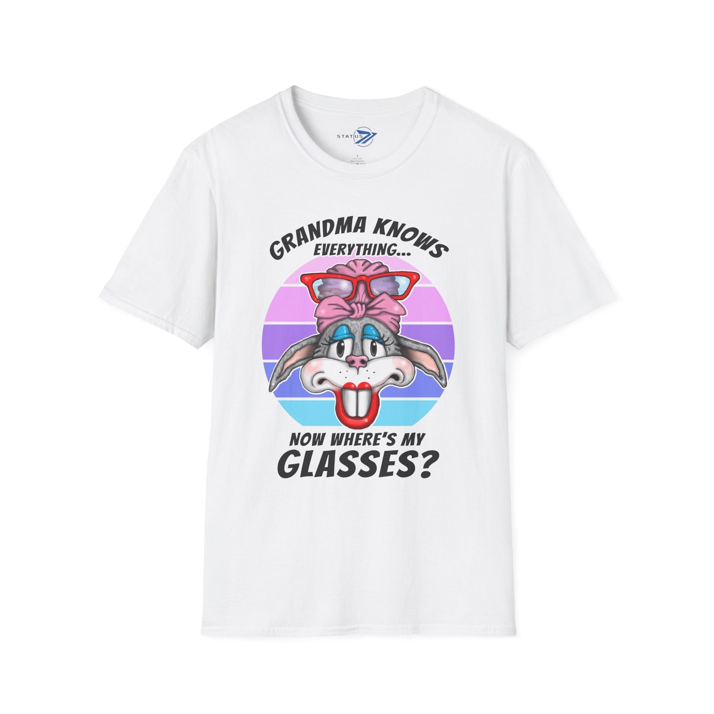 Grandma Knows Everything T-Shirt — Cute Bunny 'Now Where's My Glasses?' Gift