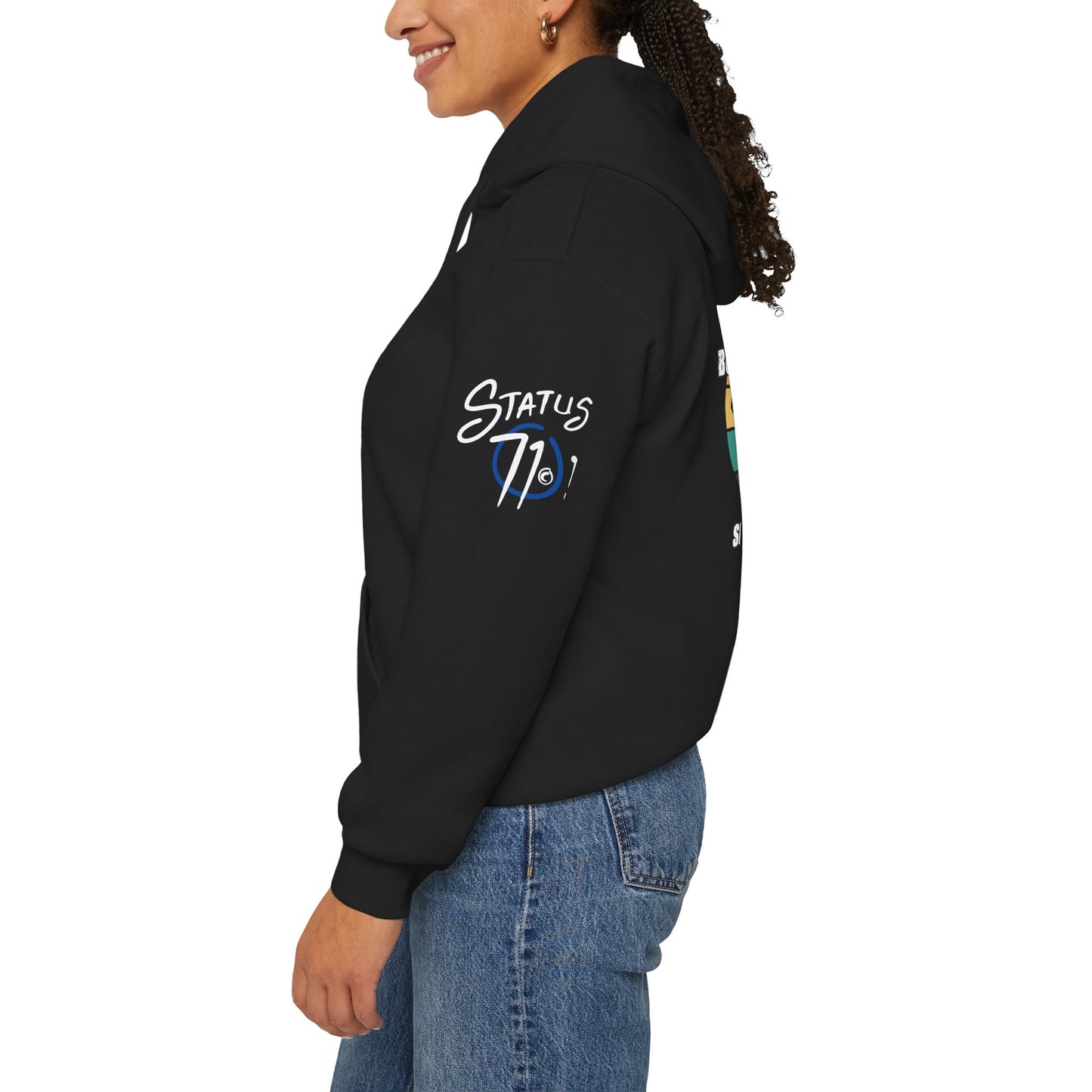 Funny 'Gym Bunny' Hoodie — Bunny Biceps & Carrot Bronzer Design