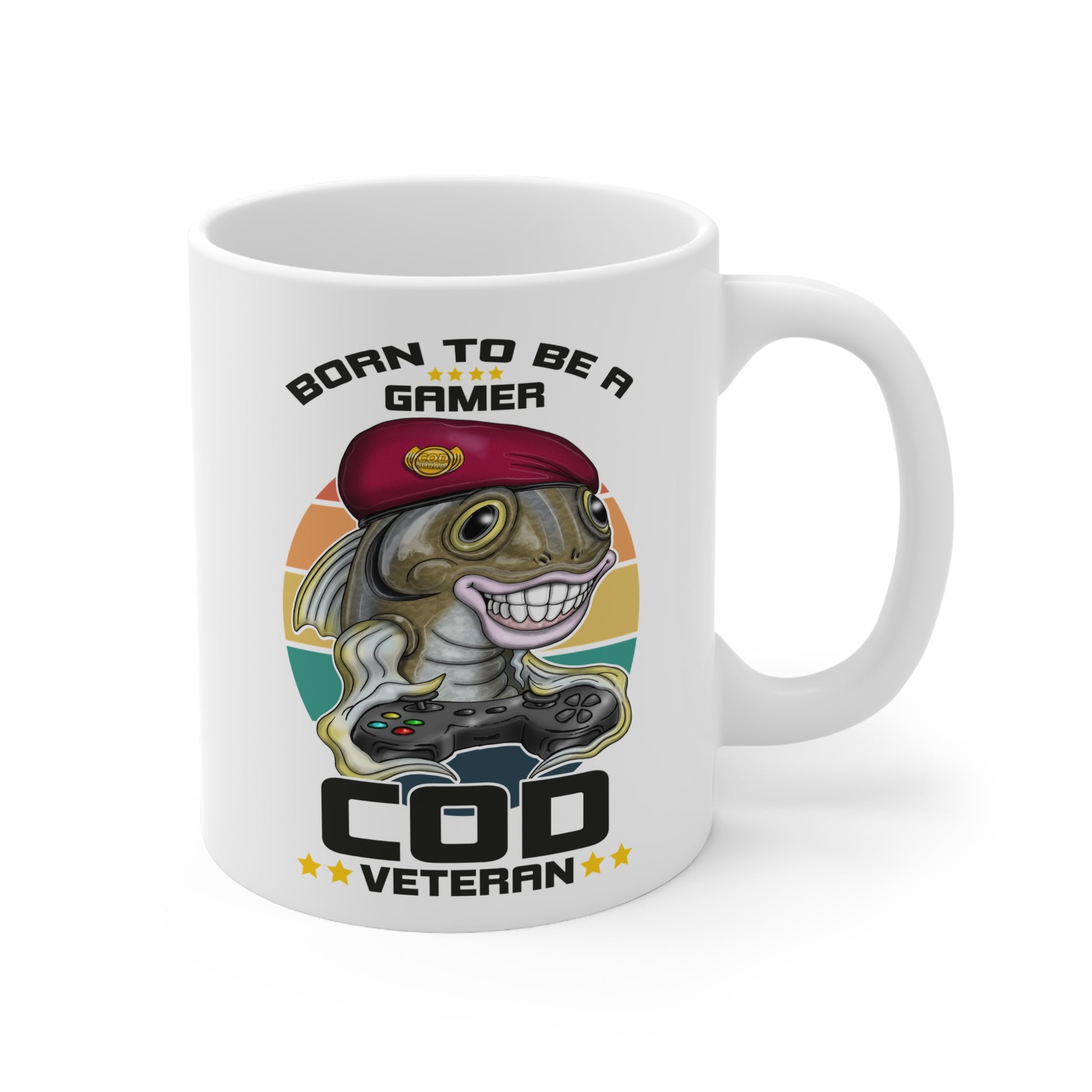 Gamer Mug - "Born to Be a Gamer" COD Veteran Ceramic Coffee Mug