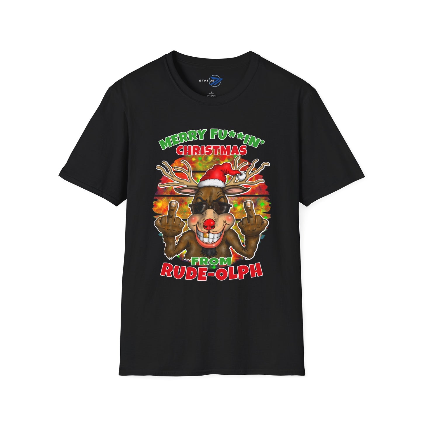 Rude-olph Christmas T-Shirt – Merry F***in' Christmas Funny Reindeer Tee