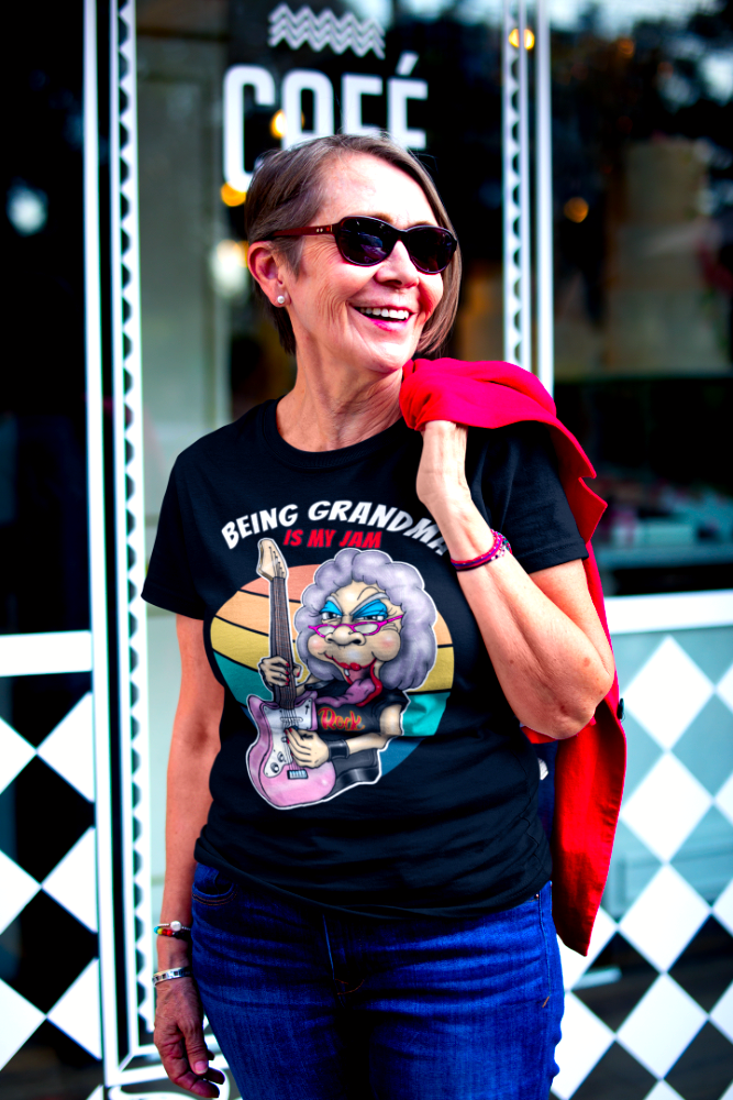 Being Grandma Is My Jam T-Shirt — Retro Rocking Grandma Graphic Tee