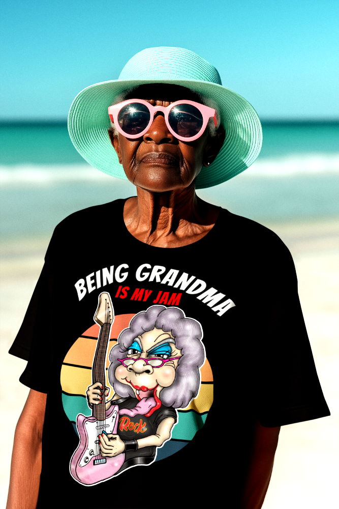 Being Grandma Is My Jam T-Shirt — Retro Rocking Grandma Graphic Tee