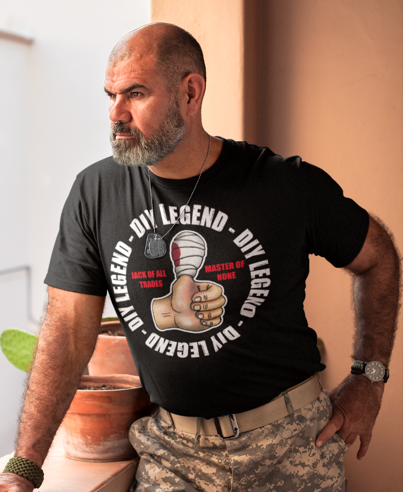 DIY Legend T-Shirt — "Jack of All Trades, Master of None" Thumb-Up Graphic
