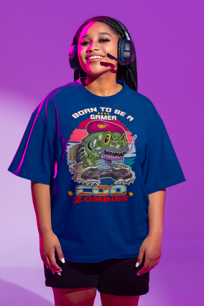 Gamer Zombie T-Shirt — "Born to Be a Gamer" Retro Video Game Tee