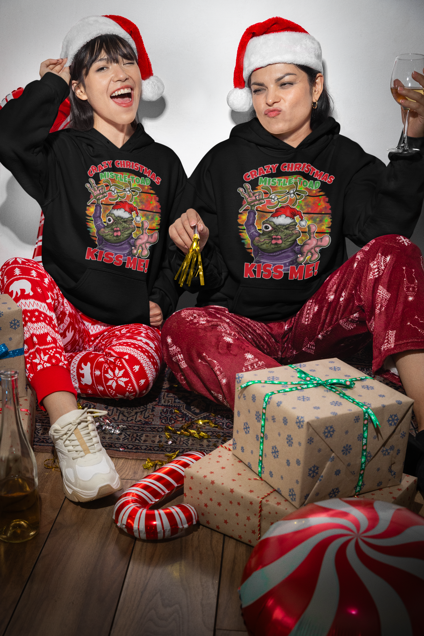 Crazy Christmas Mistle-Toad "Kiss Me" Holiday T-Shirt