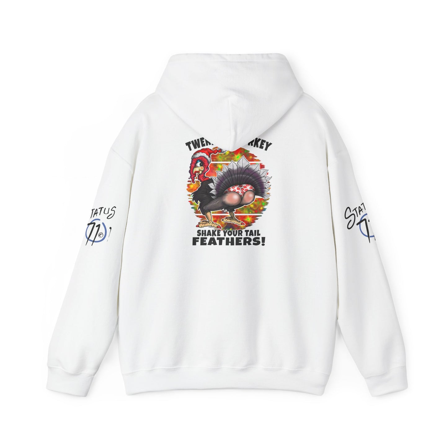 Christmas Twerking Turkey Hoodie — “Shake Tail Feathers” Funny Holiday Pullover
