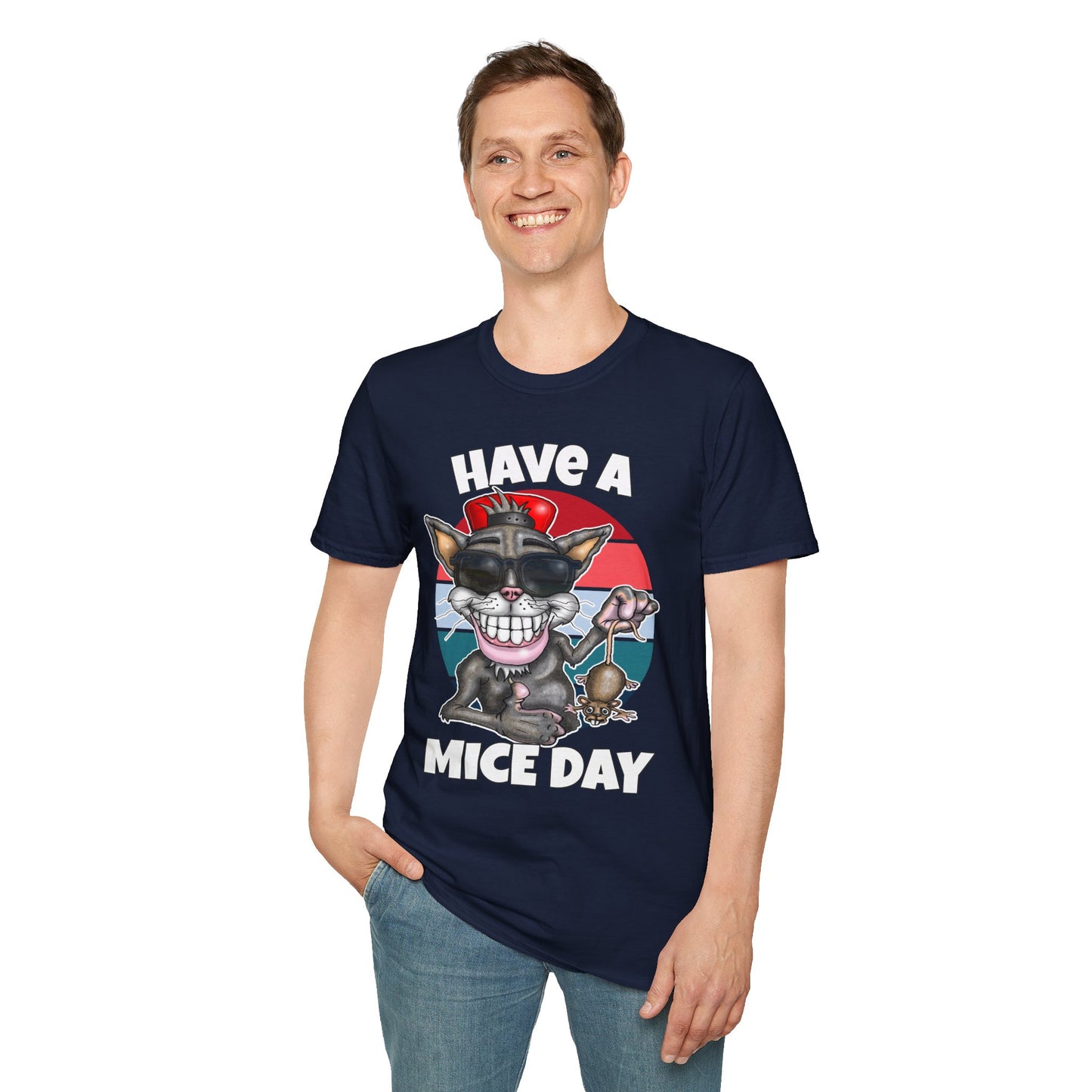 Have a Mice Day Cat Graphic T-Shirt