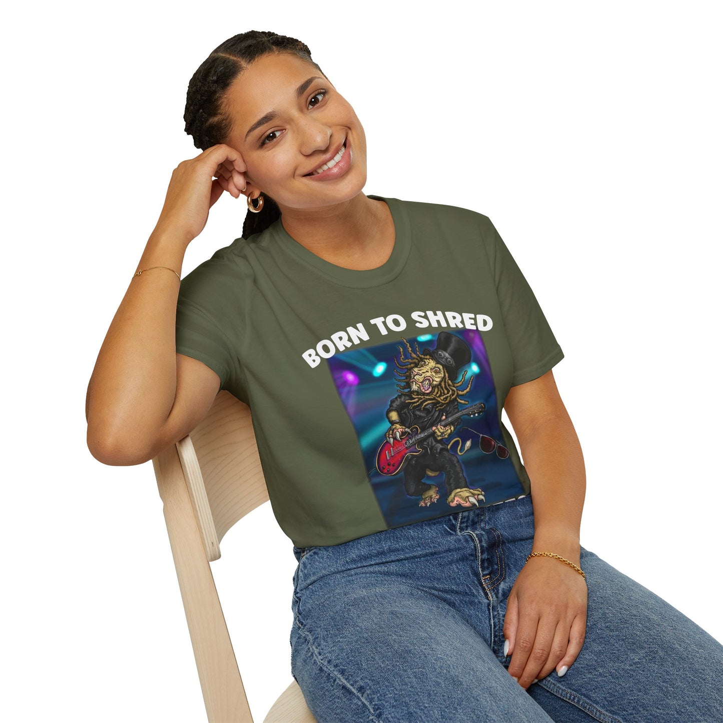 Born to Shred Guitar T-Shirt — Wild Riffs Rock Tee