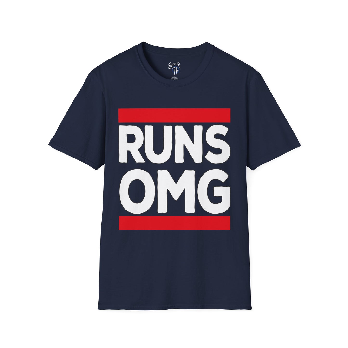 RUNS OMG Old Skool Rap Joke Tee — Vintage Hip Hop Graphic T-Shirt