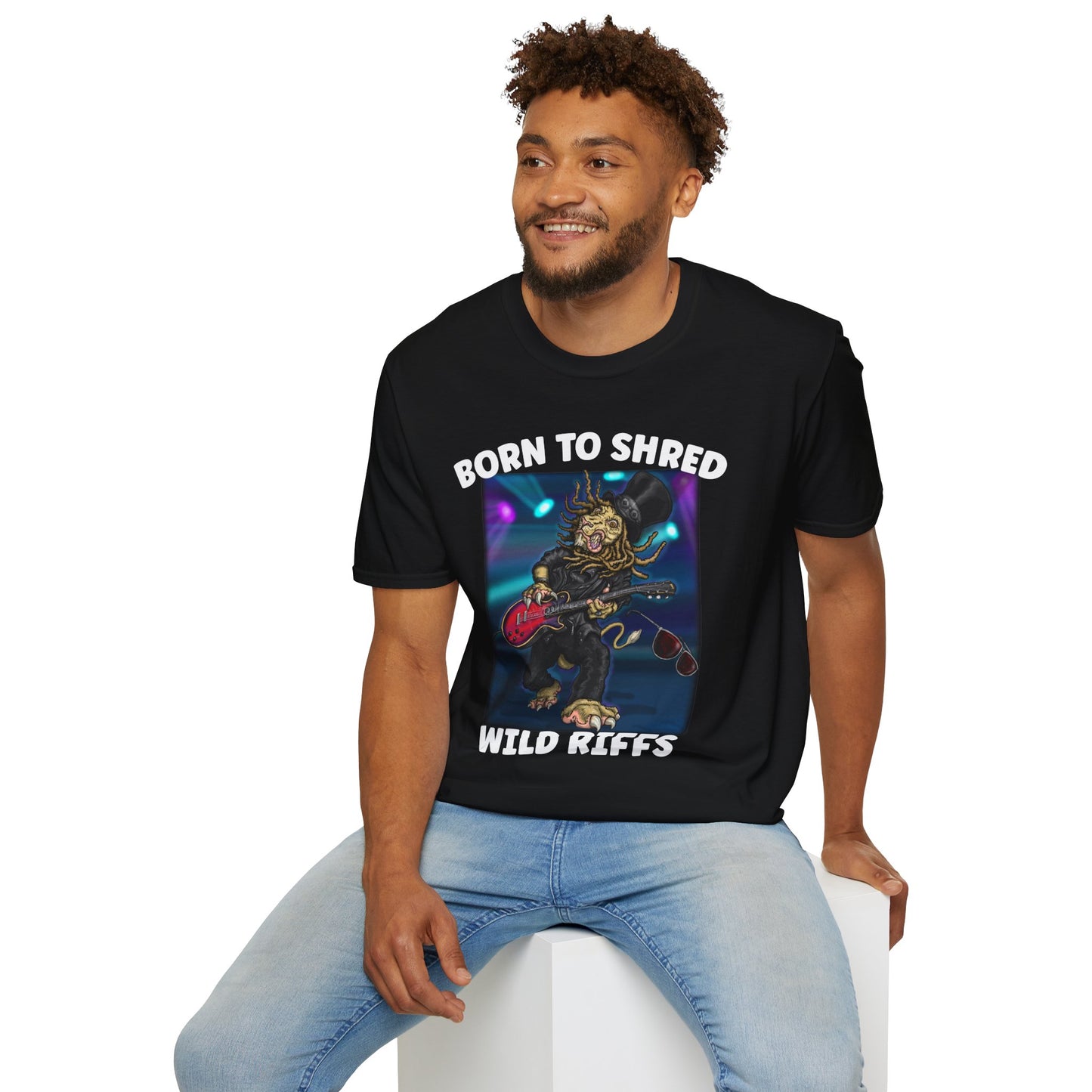 Born to Shred Guitar T-Shirt — Wild Riffs Rock Tee