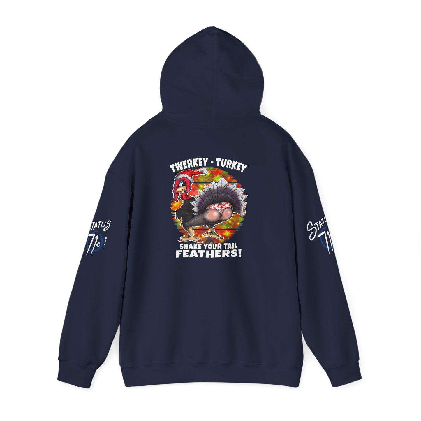 Christmas Twerking Turkey Hoodie — “Shake Tail Feathers” Funny Holiday Pullover