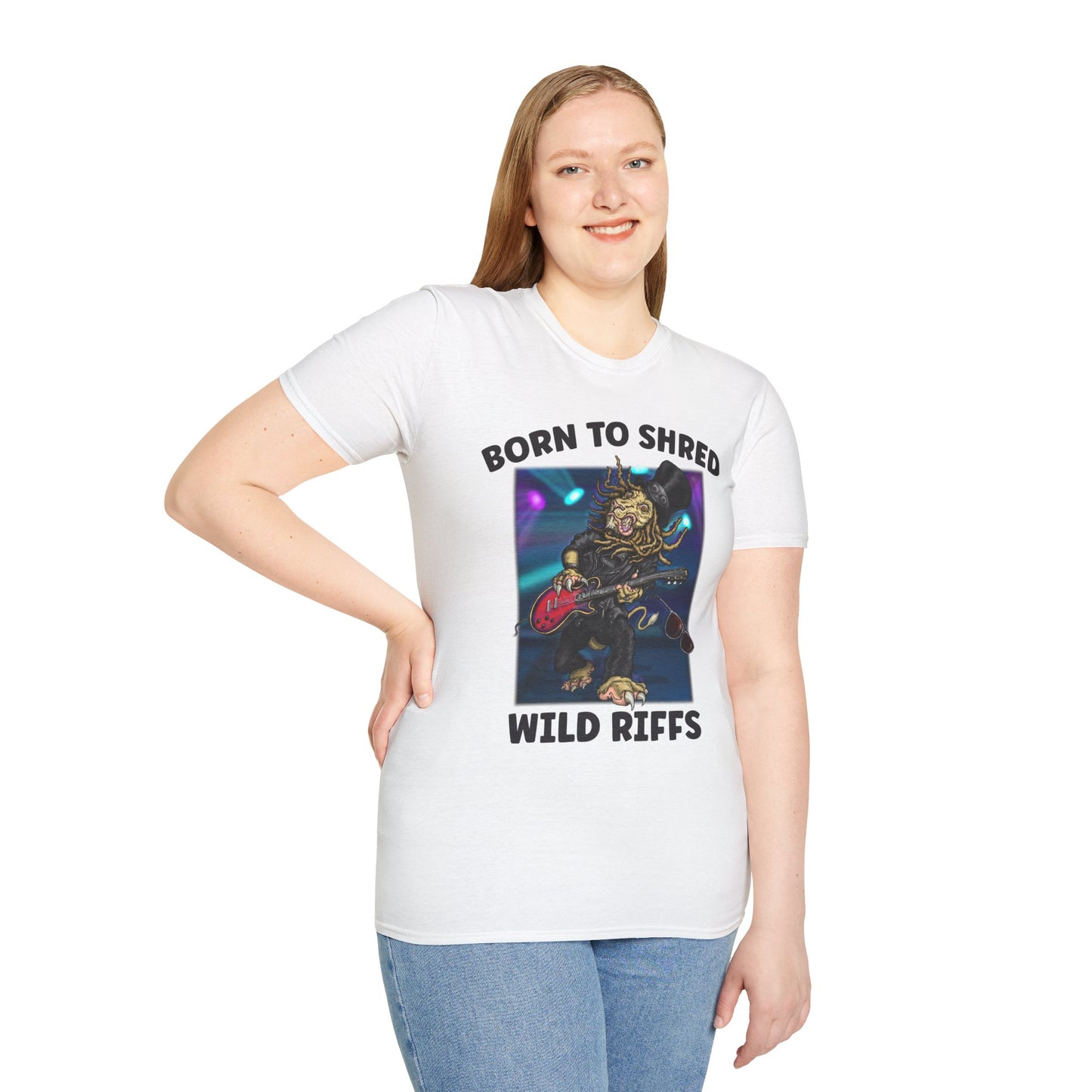 Born to Shred Guitar T-Shirt — Wild Riffs Rock Tee