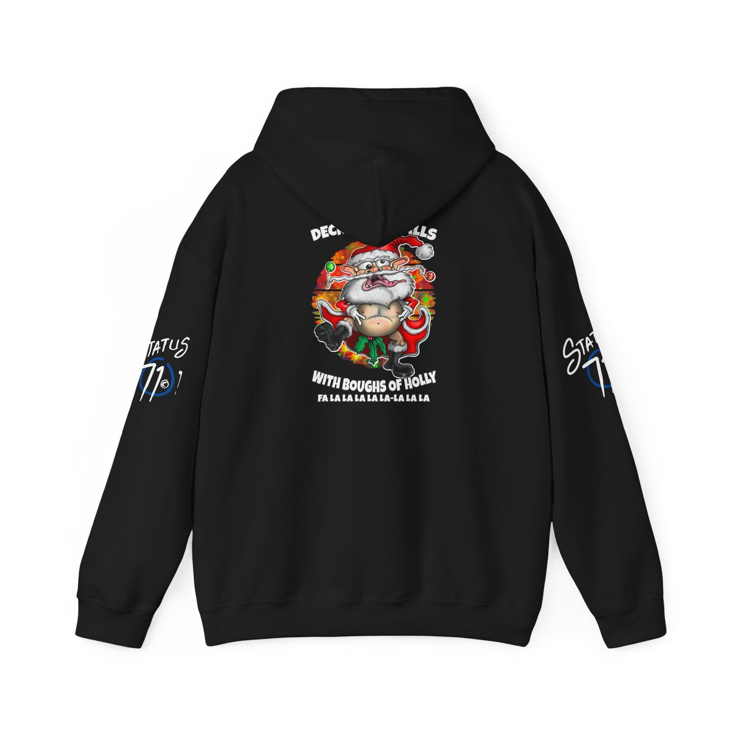 Christmas Crazy Santa Hoodie — “Deck Your Balls” Funny Holiday Pullover