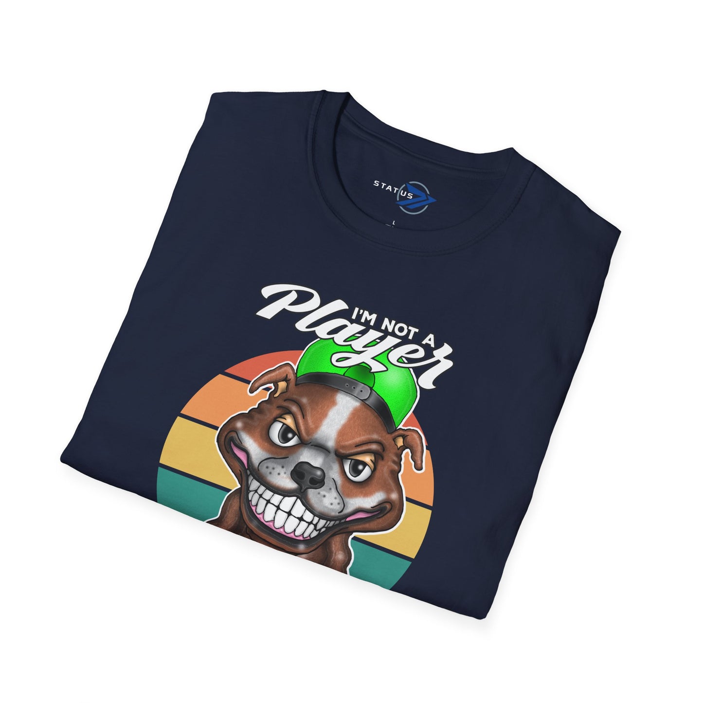 I'm Not A Player I'm A Slayer T-Shirt — Gamer Retro Pit Bull Graphic Tee